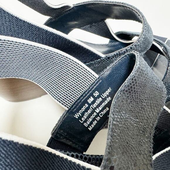 Ros Hommerson Womens Wynona Comfort Navy Blue Strap Wedge Sandals 8 - Picture 7 of 8